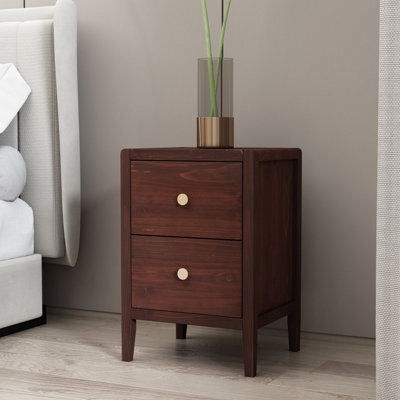Cabinet Bits Vito 2 Drawer Brown Bedside Table - image 1