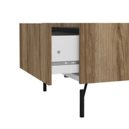 Wyld Haus Hillerod Natural Oak And Black Coffee Table With 2 Drawers - thumbnail 8