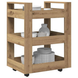 Walplus Kitchen Trolley Artisan Oak 60 X 45 X 80 Cm Engineered Wood - thumbnail 3