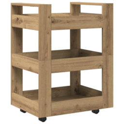 Walplus Kitchen Trolley Artisan Oak 60 X 45 X 80 Cm Engineered Wood - thumbnail 2