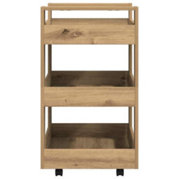 Walplus Kitchen Trolley Artisan Oak 60 X 45 X 80 Cm Engineered Wood - thumbnail 6