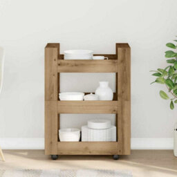 Walplus Kitchen Trolley Artisan Oak 60 X 45 X 80 Cm Engineered Wood - thumbnail 4