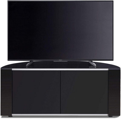 "Mda Designs Sirius 850 Black Remote Friendly Beam Thru Glass Door Up To 40"" Lcd/plasma/led Cabinet Tv Stand" - image 1