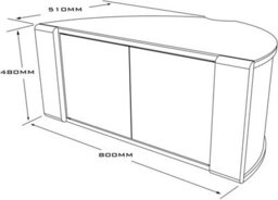 "Mda Designs Sirius 850 Black Remote Friendly Beam Thru Glass Door Up To 40"" Lcd/plasma/led Cabinet Tv Stand" - thumbnail 8