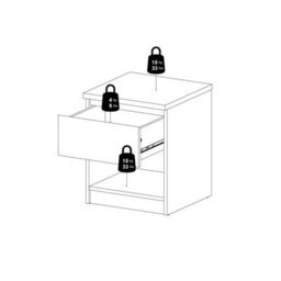 Wyld Haus Budapest Cashmere And Natural Oak Bedside Table 1 Drawer 1 Shelf - thumbnail 9