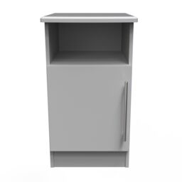 Bergamo Ready Assembled Matt Grey No Effect Bedside Table (H)695mm (W)395mm (D)415mm - thumbnail 2