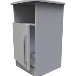 Bergamo Ready Assembled Matt Grey No Effect Bedside Table (H)695mm (W)395mm (D)415mm - thumbnail 4