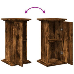 Walplus Display Stand With Storage Smoked Oak 31X30X60 Cm Engineered Wood - thumbnail 9
