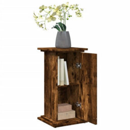 Walplus Display Stand With Storage Smoked Oak 31X30X60 Cm Engineered Wood - thumbnail 4