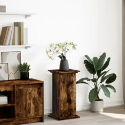 Walplus Display Stand With Storage Smoked Oak 31X30X60 Cm Engineered Wood - thumbnail 1