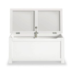 Cornish White Ottoman Blanket Box - Fully Assembled By Roseland Furniture - thumbnail 6
