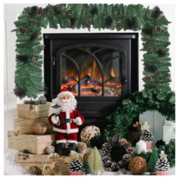 Festive Christmas Garland With Pine Cones Artificial Greenery Decorative Garland For Mantelpiece, Staircase, Door & Table - thumbnail 2