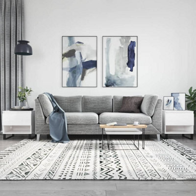 Berkfield Coffee Tables 2 Pcs High Gloss White 50X46X50 Cm Engineered Wood - image 1