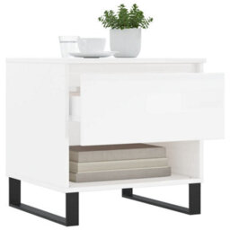 Berkfield Coffee Tables 2 Pcs High Gloss White 50X46X50 Cm Engineered Wood - thumbnail 4
