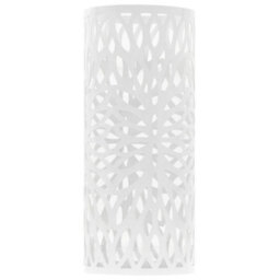 Vidaxl Umbrella Stand Leaves Steel White - thumbnail 2