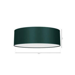 Milagro Verde Hand Made Scandi Style Ceiling Lamp In A Rich Green Finish Holds 3Xe27 Led Bulbs - thumbnail 5