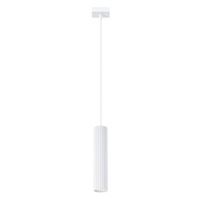 Sollux Lighting Karbon Aluminum White 1 Lights Minimalist Pendant Ceiling Light