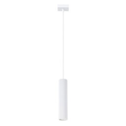 Sollux Lighting Karbon Aluminum White 1 Lights Minimalist Pendant Ceiling Light - thumbnail 1
