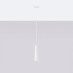 Sollux Lighting Karbon Aluminum White 1 Lights Minimalist Pendant Ceiling Light - thumbnail 2