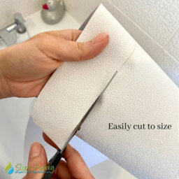 Slips Away Non Slip Adhesive Bath Mat - Ultra Thin And Discreet - Anti Skid Textured Vinyl 40Cm X 86Cm - White - thumbnail 7