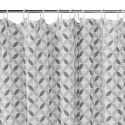 GoodHome Rohu White & Grey Cement Tile Shower Curtain (W)180Cm - thumbnail 2