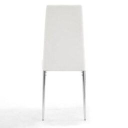 Home Detail Livorno Round Glass Dining Table With Silver Legs & White Sierra Chairs, 6 Seater - thumbnail 5
