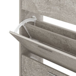 Berkfield Shoe Cabinet Concrete Grey 63X24X103 Cm Engineered Wood - thumbnail 6