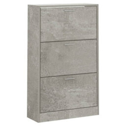 Berkfield Shoe Cabinet Concrete Grey 63X24X103 Cm Engineered Wood - thumbnail 3