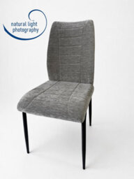 Aspect Furniture Set Of 2 Anna Upholstered Dining Chairs Black Legs,light Grey Fabric - thumbnail 9