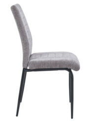 Aspect Furniture Set Of 2 Anna Upholstered Dining Chairs Black Legs,light Grey Fabric - thumbnail 6