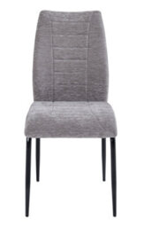 Aspect Furniture Set Of 2 Anna Upholstered Dining Chairs Black Legs,light Grey Fabric - thumbnail 4