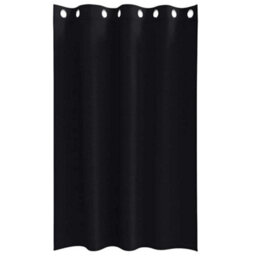 Berkfield Curtains With Curtains 2 Pcs Black 175 X 140 Cm Polyester - thumbnail 3