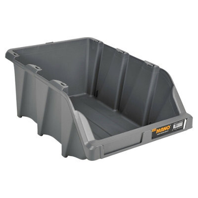 Urbn-Living Urbnliving 20Cm Height G-40 Grey Plastic Wall Mounted Stacking Storage Organiser Bins Tool Diy Shelving Rack 1 Drawer - image 1