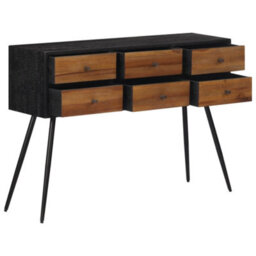 Berkfield Console Table With Drawers 116X30X76 Cm Solid Reclaimed Teak - thumbnail 2