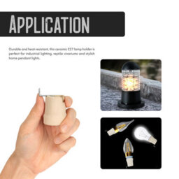 E27 Batten Lamp Holder Ceramic Lamp Socket E27 Durable Heat Resistant Ceiling And Pendant Fitting - thumbnail 3