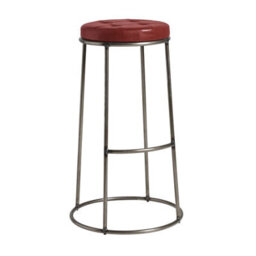 Ducat 75 - Clear Lacquered Metal Frame - Vintage Red Seat - thumbnail 1