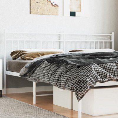 Berkfield Metal Headboard White 200 Cm