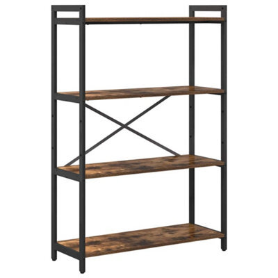 Berkfield Modern Bookcase Smoked Oak 80 X 30 X 118 Cm Engineered Wood