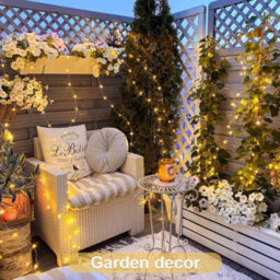 2 Pack 33Ft 100 Led Solar String Lights, Waterproof 8 Modes, Warm White For Outdoor Patio Garden Decor - thumbnail 4