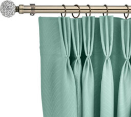 Lister Cartwright 28mm Antique Brass Fixed Metal Curtain Pole Set With Diamante Ball Finial(120 Cm) - thumbnail 4