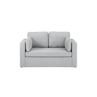 LPD Newport Light Grey 2 Seater Sofa - Linen-Blend Upholstery With Scatter Cushions - image 1