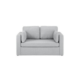 LPD Newport Light Grey 2 Seater Sofa - Linen-Blend Upholstery With Scatter Cushions - thumbnail 1