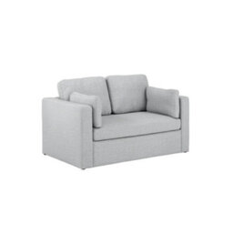 LPD Newport Light Grey 2 Seater Sofa - Linen-Blend Upholstery With Scatter Cushions - thumbnail 2