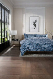 The Lyndon Company Tulle 100% Cotton Navy Duvet Cover Set Extra Soft Stone-Effect Bedding With Piped Edge - thumbnail 2