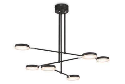 Luminosa Lighting Luminosa Modern Fad Integrated Led Black Pendant Ceiling Light