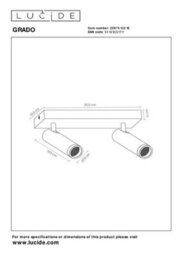 Lucide Grado Ceiling Spotlight - 2Xgu10 (Mr11) - Grey Iron - thumbnail 5
