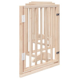 Walplus Wood Dog Gate With Door Foldable 6 Panels 300 Cm Poplar Wood - thumbnail 5