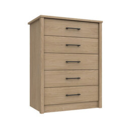 Ashbourne 5 Drawer Chest - Natural Oak On Express Delivery And Ready Assembled - thumbnail 2