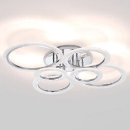 Living And Home Modern 6-Light Led Ceiling Light With 14 Rgb Modes And Remote Control, Adjustable Brightness And Colour Temperature (60W) - thumbnail 2