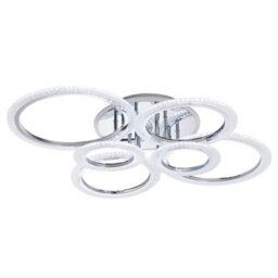 Living And Home Modern 6-Light Led Ceiling Light With 14 Rgb Modes And Remote Control, Adjustable Brightness And Colour Temperature (60W) - thumbnail 3